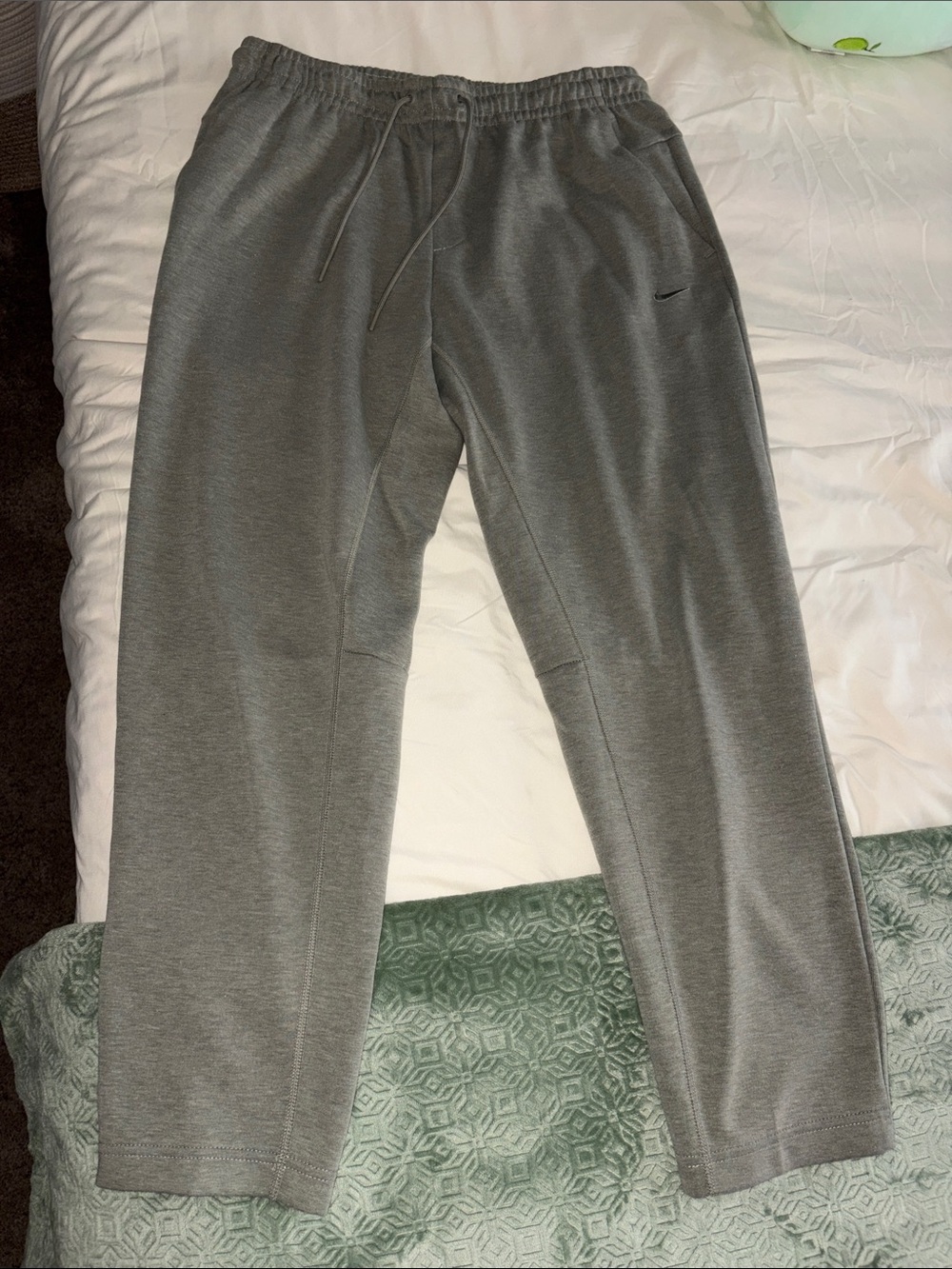 Nike Gray/Green Straight Leg Sweats